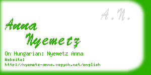 anna nyemetz business card